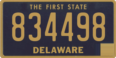DE license plate 834498