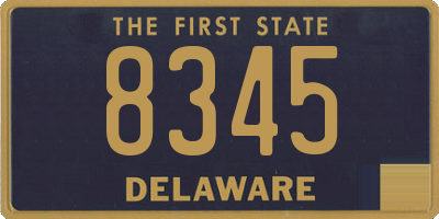 DE license plate 8345