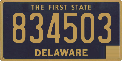 DE license plate 834503
