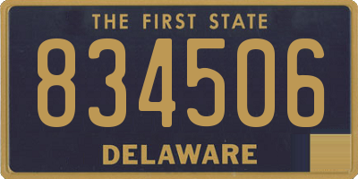 DE license plate 834506