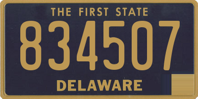 DE license plate 834507