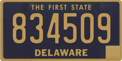DE license plate 834509
