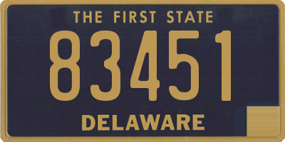 DE license plate 83451