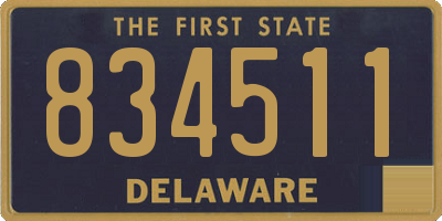 DE license plate 834511