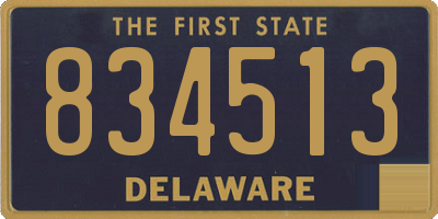 DE license plate 834513