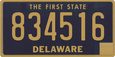 DE license plate 834516