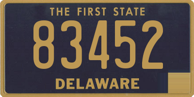 DE license plate 83452