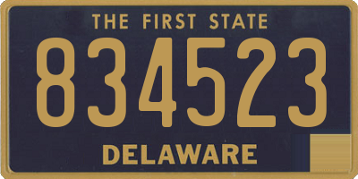 DE license plate 834523