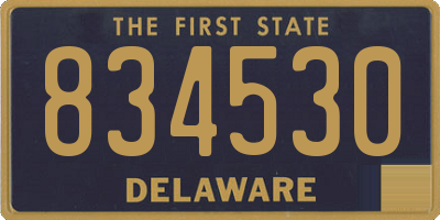 DE license plate 834530