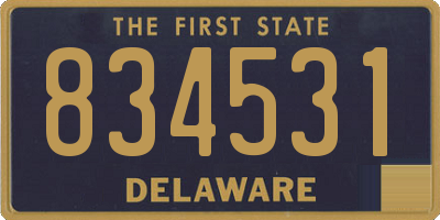 DE license plate 834531