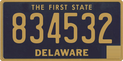 DE license plate 834532