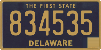 DE license plate 834535