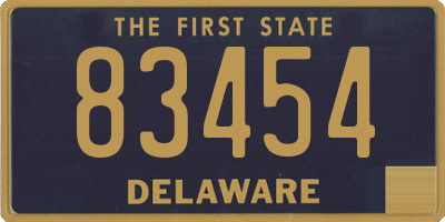 DE license plate 83454