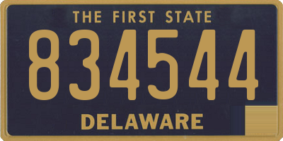 DE license plate 834544