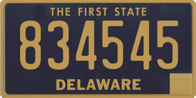 DE license plate 834545