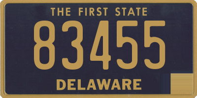 DE license plate 83455