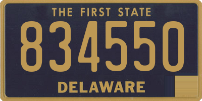 DE license plate 834550