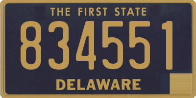 DE license plate 834551