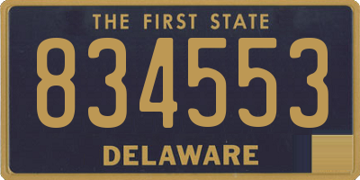 DE license plate 834553