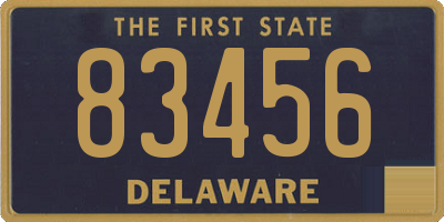 DE license plate 83456