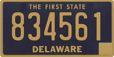 DE license plate 834561