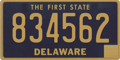 DE license plate 834562