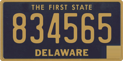 DE license plate 834565