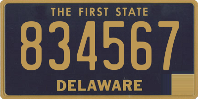 DE license plate 834567