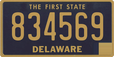 DE license plate 834569