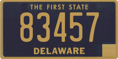 DE license plate 83457