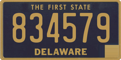 DE license plate 834579