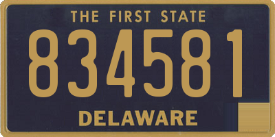 DE license plate 834581