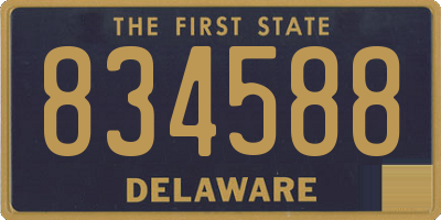 DE license plate 834588