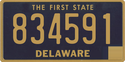 DE license plate 834591
