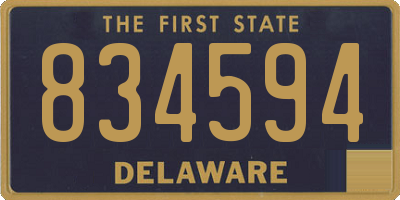 DE license plate 834594