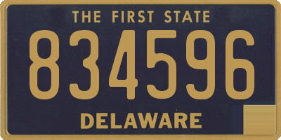 DE license plate 834596