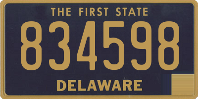DE license plate 834598