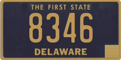 DE license plate 8346