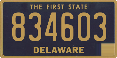 DE license plate 834603