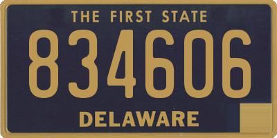 DE license plate 834606