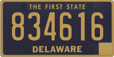 DE license plate 834616