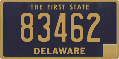 DE license plate 83462