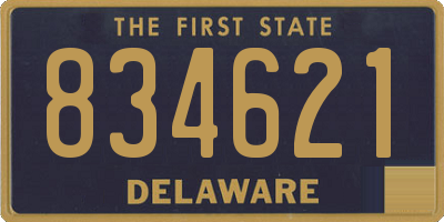 DE license plate 834621