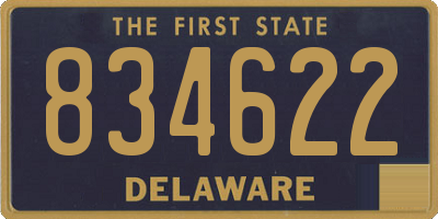 DE license plate 834622