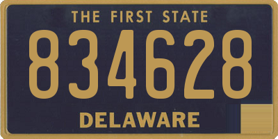 DE license plate 834628