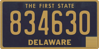 DE license plate 834630