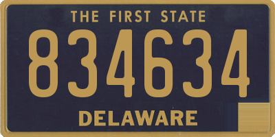 DE license plate 834634
