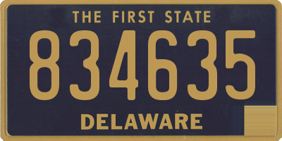 DE license plate 834635