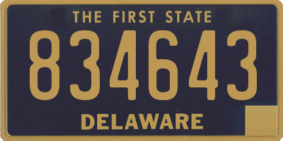 DE license plate 834643