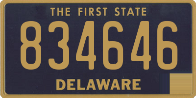 DE license plate 834646